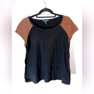 Lauren Ralph Lauren - Black and Tan Top - Size XL